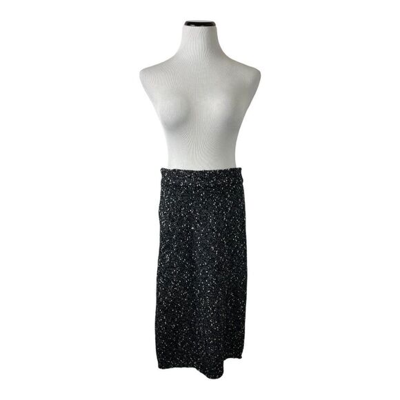 Collections Michelle Stuart Knit Black White Pencil Skirt Size M 90s Vintage - Picture 1 of 8